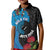 Fiji and New Zealand Together Kid Polo Shirt Tapa Maori Tattoo mix Tagimoucia and Pohutukawa