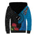 Fiji and New Zealand Together Sherpa Hoodie Tapa Maori Tattoo mix Tagimoucia and Pohutukawa