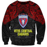 Vitis Central Dabaris Rugby Sweatshirt Papua New Guinea Polynesian Tattoo LT03 Unisex Red - Polynesian Pride