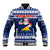 Tokelau Christmas Baseball Jacket Santa Claus Tokelau Flag and Coat of Arms with Polynesian Pattern LT03 Unisex Blue - Polynesian Pride