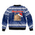 Tokelau Christmas Bomber Jacket Santa Claus Tokelau Flag and Coat of Arms with Polynesian Pattern LT03 - Polynesian Pride