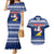 Tokelau Christmas Couples Matching Mermaid Dress and Hawaiian Shirt Santa Claus Tokelau Flag and Coat of Arms with Polynesian Pattern LT03 Blue - Polynesian Pride