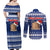 Tokelau Christmas Couples Matching Off Shoulder Maxi Dress and Long Sleeve Button Shirt Santa Claus Tokelau Flag and Coat of Arms with Polynesian Pattern LT03 - Polynesian Pride