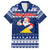 Tokelau Christmas Family Matching Long Sleeve Bodycon Dress and Hawaiian Shirt Santa Claus Tokelau Flag and Coat of Arms with Polynesian Pattern LT03 Dad's Shirt - Short Sleeve Blue - Polynesian Pride