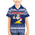 Tokelau Christmas Family Matching Mermaid Dress and Hawaiian Shirt Santa Claus Tokelau Flag and Coat of Arms with Polynesian Pattern LT03 Son's Shirt Blue - Polynesian Pride