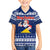 Tokelau Christmas Family Matching Puletasi Dress and Hawaiian Shirt Santa Claus Tokelau Flag and Coat of Arms with Polynesian Pattern LT03 Son's Shirt Blue - Polynesian Pride