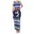 Tokelau Christmas Family Matching Tank Maxi Dress and Hawaiian Shirt Santa Claus Tokelau Flag and Coat of Arms with Polynesian Pattern LT03 Mom's Dress Blue - Polynesian Pride