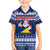 Tokelau Christmas Kid Hawaiian Shirt Santa Claus Tokelau Flag and Coat of Arms with Polynesian Pattern LT03 Kid Blue - Polynesian Pride