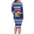 Tokelau Christmas Long Sleeve Bodycon Dress Santa Claus Tokelau Flag and Coat of Arms with Polynesian Pattern LT03 - Polynesian Pride