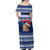 Tokelau Christmas Off Shoulder Maxi Dress Santa Claus Tokelau Flag and Coat of Arms with Polynesian Pattern LT03 - Polynesian Pride