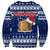 Tokelau Christmas Sweatshirt Santa Claus Tokelau Flag and Coat of Arms with Polynesian Pattern LT03 - Polynesian Pride