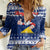 Tokelau Christmas Women Casual Shirt Santa Claus Tokelau Flag and Coat of Arms with Polynesian Pattern LT03 Female Blue - Polynesian Pride