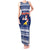 Personalised Tokelau Christmas Tank Maxi Dress Santa Claus Tokelau Flag and Coat of Arms with Polynesian Pattern LT03 Women Blue - Polynesian Pride