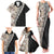 Tukenny Pattern Fijian War Clubs Mix Tapa Tribal Family Matching Tank Maxi Dress and Hawaiian Shirt LT03 - Polynesian Pride