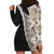 Tukenny Pattern Fijian War Clubs Mix Tapa Tribal Hoodie Dress LT03 - Polynesian Pride