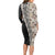 Tukenny Pattern Fijian War Clubs Mix Tapa Tribal Long Sleeve Bodycon Dress LT03 - Polynesian Pride