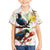 New Zealand Pohutukawa Tui Bird Family Matching Off Shoulder Maxi Dress and Hawaiian Shirt Kowhai Version LT03 Son's Shirt White - Polynesian Pride