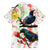 New Zealand Pohutukawa Tui Bird Family Matching Puletasi and Hawaiian Shirt Kowhai Version LT03 - Polynesian Pride