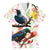 New Zealand Pohutukawa Tui Bird Family Matching Short Sleeve Bodycon Dress and Hawaiian Shirt Kowhai Version LT03 Dad's Shirt - Short Sleeve White - Polynesian Pride