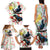 New Zealand Pohutukawa Tui Bird Family Matching Tank Maxi Dress and Hawaiian Shirt Kowhai Version LT03 - Polynesian Pride