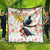 New Zealand Pohutukawa Tui Bird Quilt Kowhai Version LT03 - Polynesian Pride