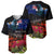 New Zealand ANZAC Day Baseball Jersey Pohutukawa Flower and Tui Bird LT03 - Polynesian Pride