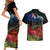 New Zealand ANZAC Day Couples Matching Short Sleeve Bodycon Dress and Hawaiian Shirt Pohutukawa Flower and Tui Bird LT03 - Polynesian Pride