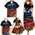 New Zealand ANZAC Day Family Matching Summer Maxi Dress and Hawaiian Shirt Pohutukawa Flower and Tui Bird LT03 - Polynesian Pride