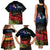 New Zealand ANZAC Day Family Matching Tank Maxi Dress and Hawaiian Shirt Pohutukawa Flower and Tui Bird LT03 - Polynesian Pride