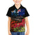 New Zealand ANZAC Day Kid Hawaiian Shirt Pohutukawa Flower and Tui Bird LT03 Kid Black - Polynesian Pride