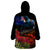 New Zealand ANZAC Day Wearable Blanket Hoodie Pohutukawa Flower and Tui Bird LT03 - Polynesian Pride