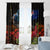 New Zealand ANZAC Day Window Curtain Pohutukawa Flower and Tui Bird LT03 - Polynesian Pride