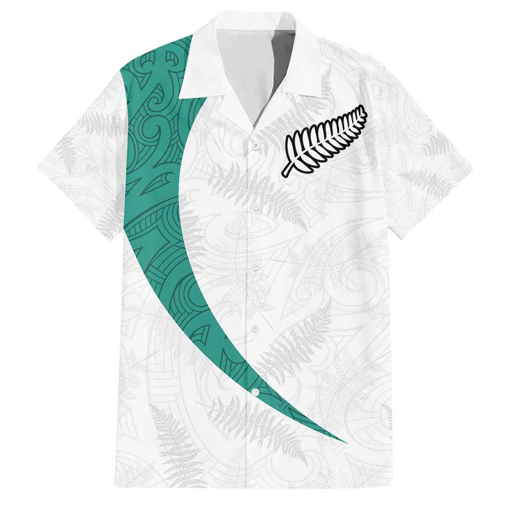 Custom New Zealand Football Hawaiian Shirt Go All Silver Ferns - Towards World Cup 2026 LT03 White - Polynesian Pride