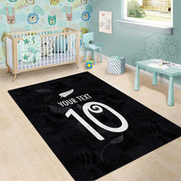 Custom New Zealand Rugby Area Rug All Silver Ferns Blacks LT03 - Polynesian Pride