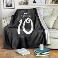 Custom New Zealand Rugby Blanket All Silver Ferns Blacks LT03 Black - Polynesian Pride