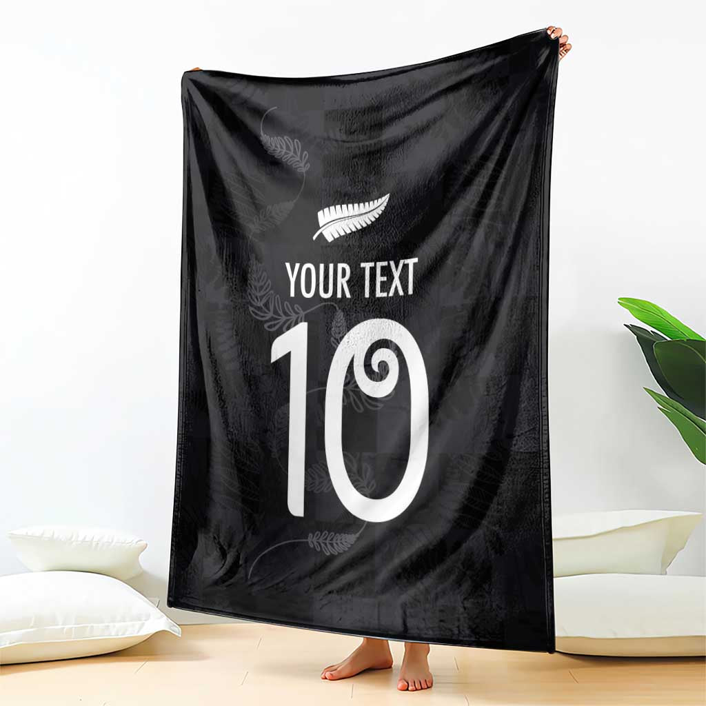 Custom New Zealand Rugby Blanket All Silver Ferns Blacks LT03 - Polynesian Pride