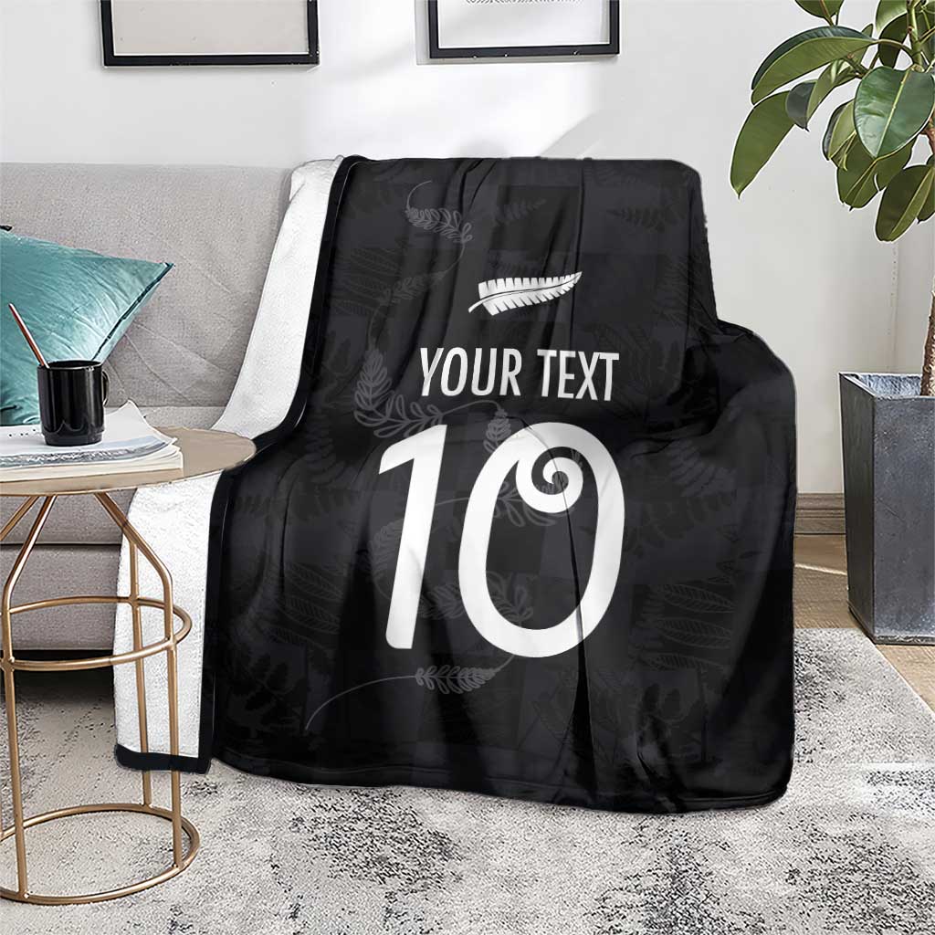 Custom New Zealand Rugby Blanket All Silver Ferns Blacks LT03 - Polynesian Pride