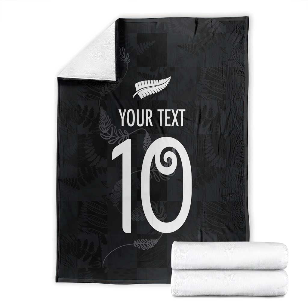 Custom New Zealand Rugby Blanket All Silver Ferns Blacks LT03 - Polynesian Pride