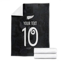 Custom New Zealand Rugby Blanket All Silver Ferns Blacks LT03 - Polynesian Pride