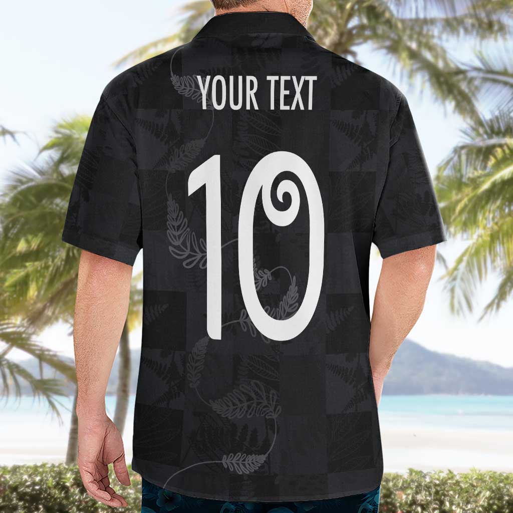 Custom New Zealand Rugby Hawaiian Shirt All Silver Ferns Blacks LT03 - Polynesian Pride