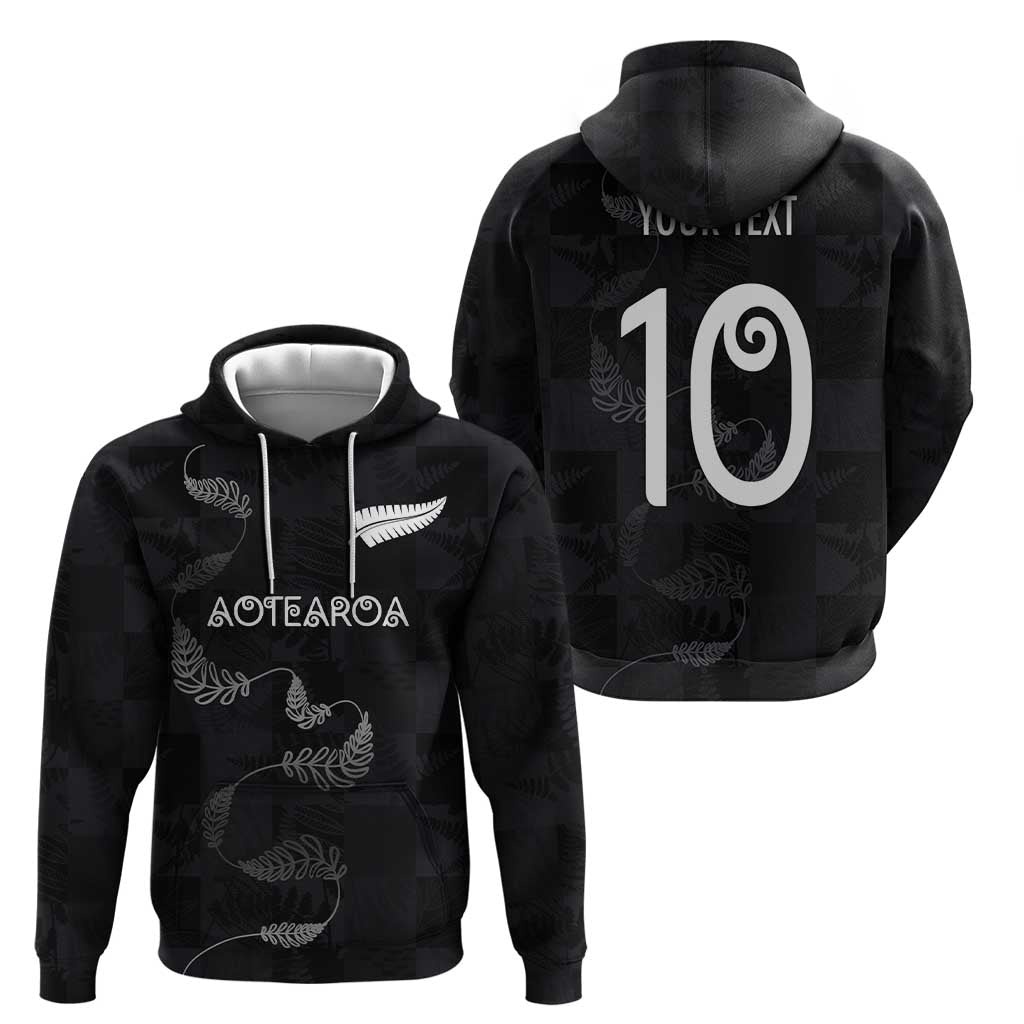 Custom New Zealand Rugby Hoodie All Silver Ferns Blacks LT03 - Polynesian Pride