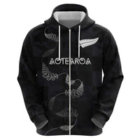 Custom New Zealand Rugby Hoodie All Silver Ferns Blacks LT03 - Polynesian Pride