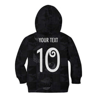 Custom New Zealand Rugby Kid Hoodie All Silver Ferns Blacks LT03 - Polynesian Pride