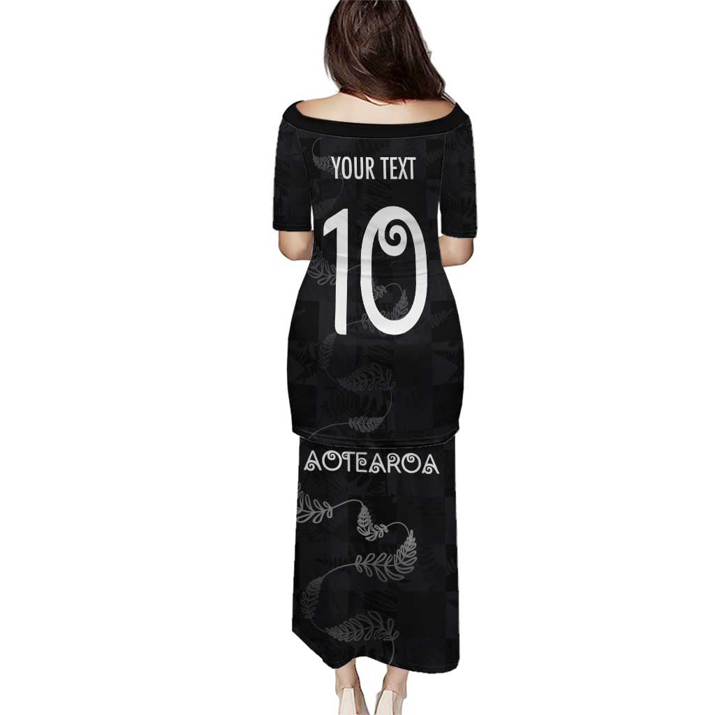 Custom New Zealand Rugby Puletasi All Silver Ferns Blacks LT03 - Polynesian Pride