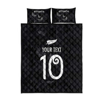 Custom New Zealand Rugby Quilt Bed Set All Silver Ferns Blacks LT03 - Polynesian Pride