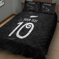 Custom New Zealand Rugby Quilt Bed Set All Silver Ferns Blacks LT03 - Polynesian Pride