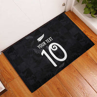 Custom New Zealand Rugby Rubber Doormat All Silver Ferns Blacks LT03 - Polynesian Pride