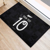 Custom New Zealand Rugby Rubber Doormat All Silver Ferns Blacks LT03 - Polynesian Pride