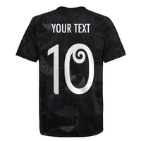 Custom New Zealand Rugby Rugby Jersey All Silver Ferns Blacks LT03 - Polynesian Pride