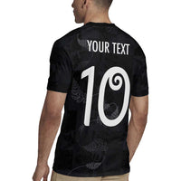 Custom New Zealand Rugby Rugby Jersey All Silver Ferns Blacks LT03 - Polynesian Pride